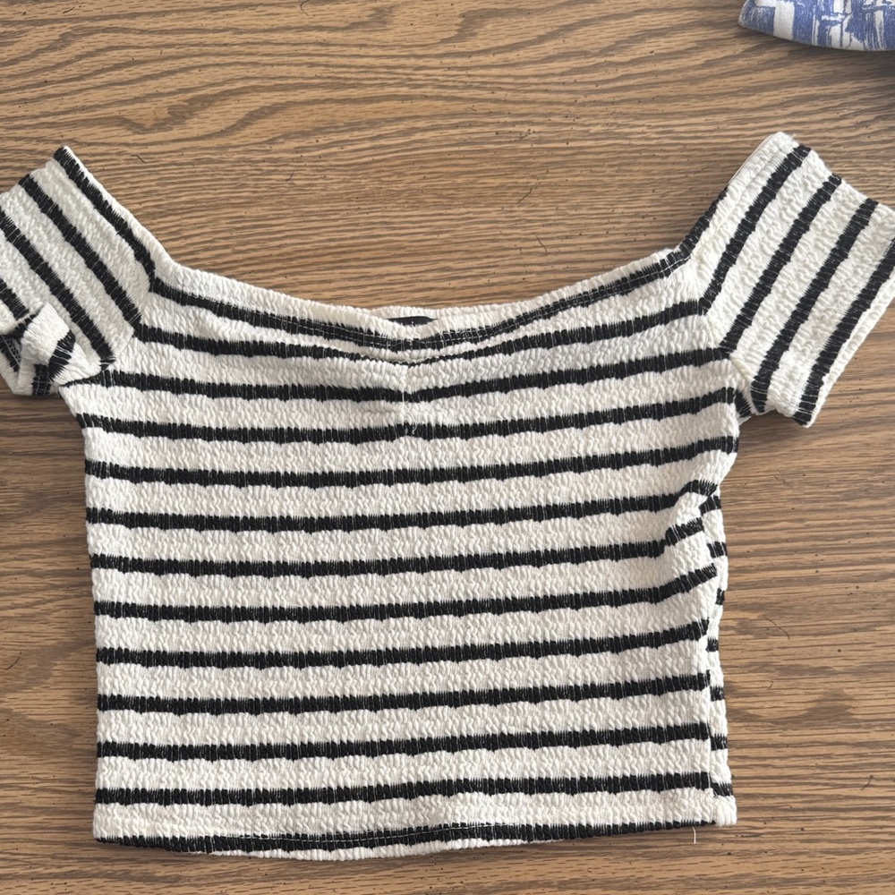 Striped Off-Shoulder Top